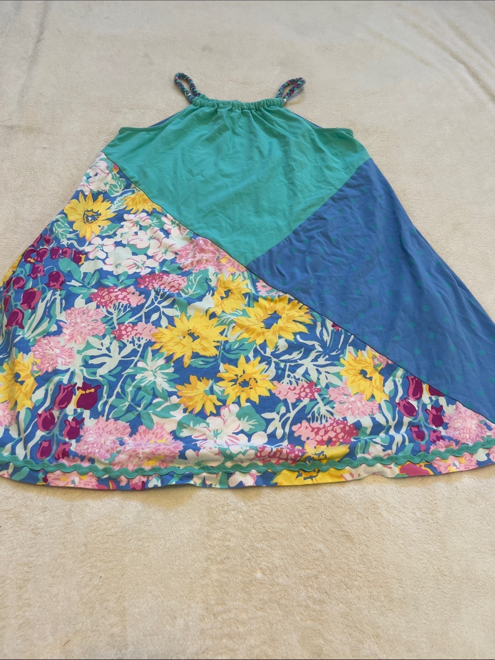 Matilda Jane | Colorblock Floral Sun Dress Sz. 14